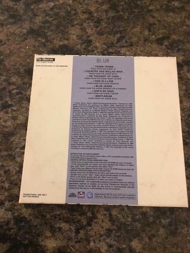 Blur rare track promo cd - blur,